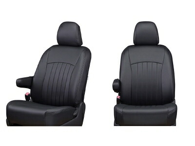 HC27 / HFC27 2019/8-2022/11 セレナ e-POWER FシートバックUSB電源ソケット無し シートカバー ライン ブラック × ブラックステッチ