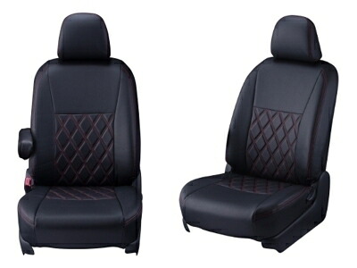 GUD / GUE クロストレック パワーシート装備車 シートカバー ダイヤ ブラック × レッドステッチ