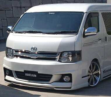 ハイエース 200系 ワイドボディ EXIST FRONT BUNPER SPOILER & LIP SPOILER 3型用 塗装取付込|Autostyle