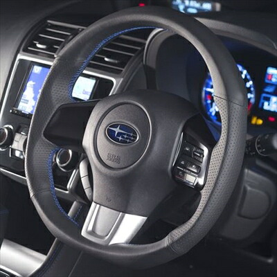 WRX STI VAB ステアリング SS360-RX カラー:本革/ブルーステッチ|Autostyle