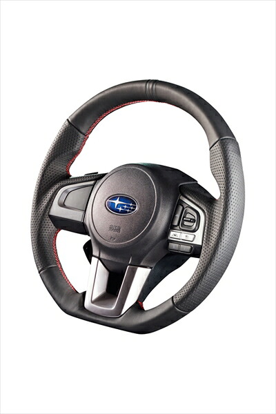 レガシィアウトバック BS スポーツステアリング SS362-RX ブラックレザー×レッドステッチ|Autostyle