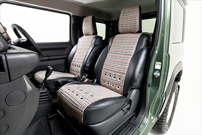 JB74W ジムニーシエラ little D シートカバー BEIGE&times;HOUNDSTOOTH｜Autostyle