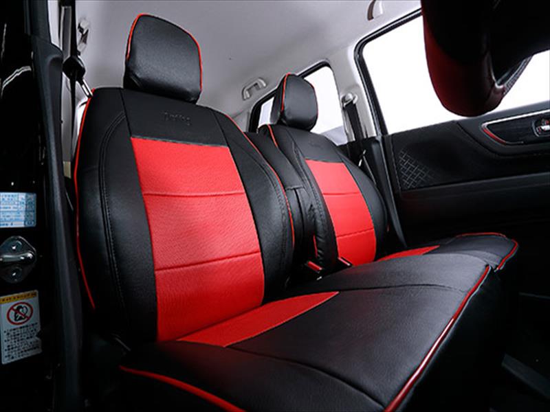 ミラ ココア L675S/L685S (H21.08?H23.05) シートカバー GT-PRO Type-2 カラー：ブラック/レッド レッドパイピング 19,074円