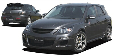 Mazdaspeed Axela(BK3P) BK-03 フロントバンパー＆グリル(ｸﾞﾘﾙ一体式･要純正FOG，牽引ﾌｯｸ不可) 塗装取付込