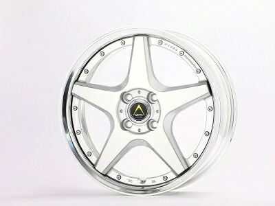 【セミオーダー】ABYSS アビス 17inch 2ピース リバースホイール 1本 17 x 7.5J 4H/100 ディスク カラー：シルバー｜Autostyle