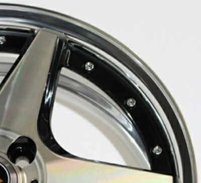 【セミオーダー】ABYSS アビス 16inch 2ピース フルリバースホイール 1本 16 x 6.5J 4H/100 ディスク カラー：ブラックカット クリア｜Autostyle
