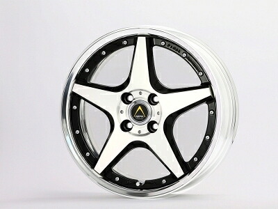 【セミオーダー】ABYSS アビス 17inch 2ピース リバースホイール 1本 17 x 6.5J 4H/100 ディスク カラー：ブラックカット クリア｜Autostyle