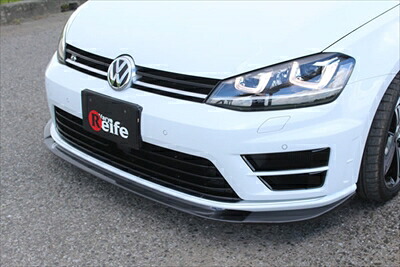 VW GOLF 7 グレード：R (2014/2～) フロントリップスポイラー カーボン製 クリア塗装済み