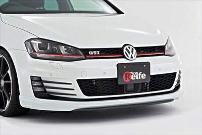VW GOLF 7 GTI 前期 フロントリップスポイラー (ウレタン製) フロントスプリッター (カーボン製)付 塗装取付込