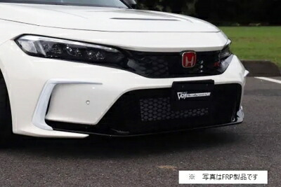 FL5 シビック TypeR フロントバンパーガーニッシュ ノーマルバンパー用 平織りカーボン クリア塗装済