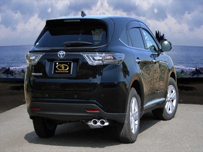 ハリアー DBA-ZSU60/65W 前期 標準バンパー用 (H25.12-) Vertex 4WD/SUV マフラー 右ダブル オーバル ステンレス製ポリッシュテール 取付込