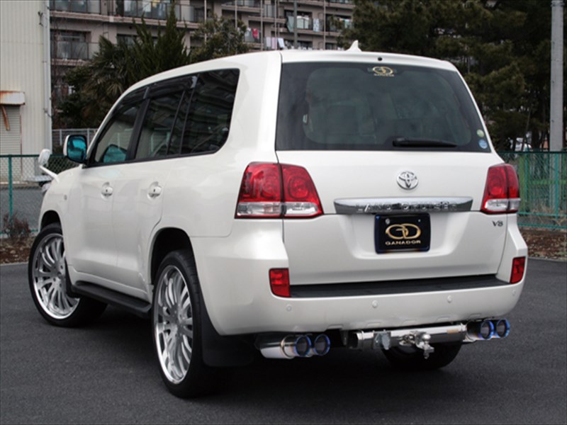 ランドクルーザー 200系 前期 Vertex 4WD/SUV ステンレスマフラー P.B.S搭載 標準バンパー 左右4本出し サークルタイプ/ブルー 取付込