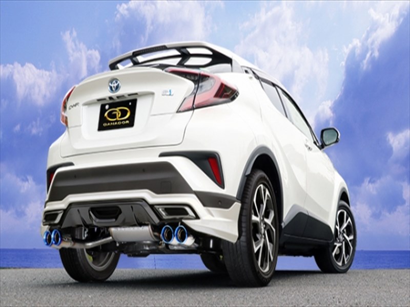 CHR 前期 NGX50 Vertex P.B.S搭載 左右ダブル出しマフラー モデリスタ BOOST IMPULSE STYLE エアロ装着車専用：チタンテール