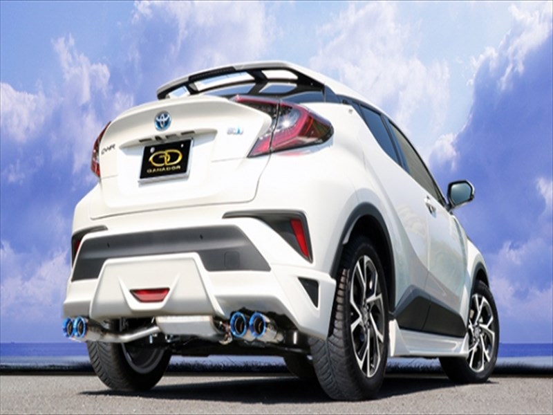 CHR 前期 ZYX10 Vertex P.B.S搭載 左右ダブル出しマフラー TRD Aggressive Style エアロ装着車専用：チタンテール 取付込