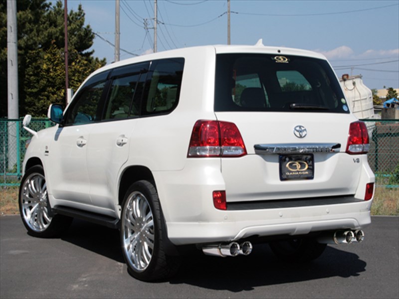 ランドクルーザー 200系 前期 Vertex 4WD/SUV ステンレスマフラー P.B.S搭載 純正エアロバンパー 左右4本出し サークルタイプ/ ポリッシュ 取付込