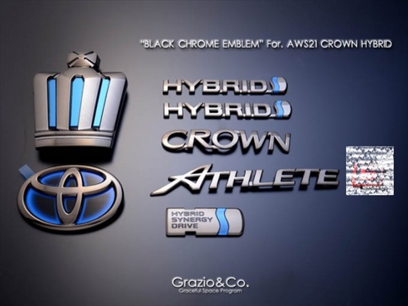 クラウン アスリート ハイブリッド 21系 エンブレム 王冠7点set Athlete オパールクローム 春の新作続々