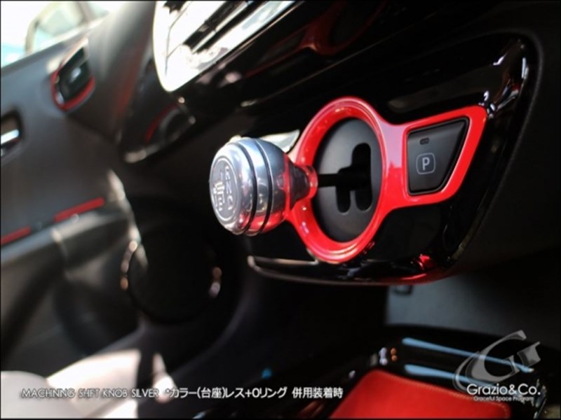 プリウス50系前期マシニングシフトノブディープレッドクローム