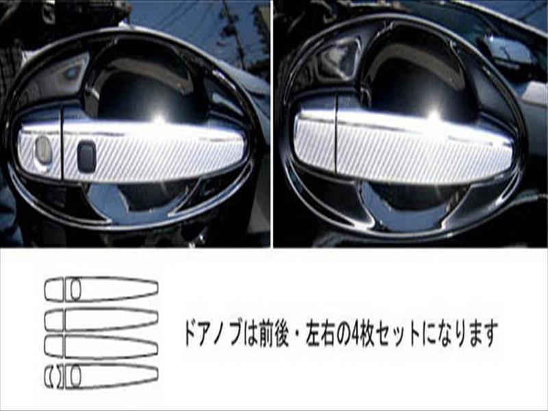 マークX GRX120系 (2004.11～2006.9) マジカルカーボン ドアノブ カラー：ピンク
