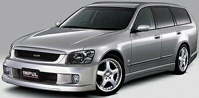 M35 ステージア 535W タイプ2 フロントバンパー/ボンネットフィンセット 塗装済み