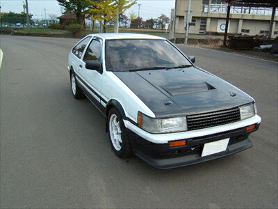 AE86 レビン ボンネットTYPE2 (フードロック付) カーボン 塗装取付込