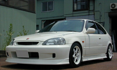 EK-9 CIVIC 3ドア フロントバンパースポイラー FRP 後期用 塗装済み