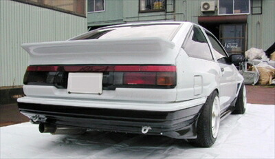 ｢納期3-4ヵ月前後｣ スプリンタートレノ AE86 後期 リアアンダースポイラー ソフトFRP製 塗装取付込