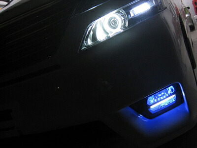 ヴェルファイア H2# Zグレード LEDバンパーガードライト 両側:青
