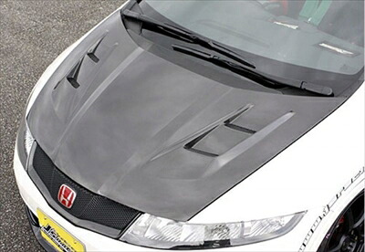 シビック TYPE-R ユーロ FN2 エアロボンネット Type-V FRP 塗装取付込