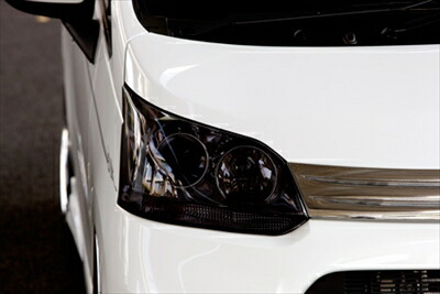 楽天市場】LA100ムーヴカスタム後期 ヘッドライトカバー スモーク