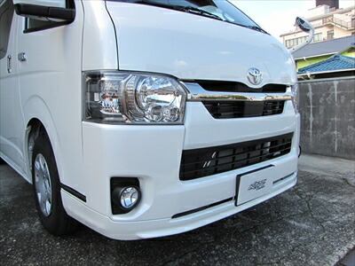 ハイエース 200系 6型 標準ボディ フロントグリルガーニッシュ ロアー 塗装済 ブラックマイカ/209|Autostyle