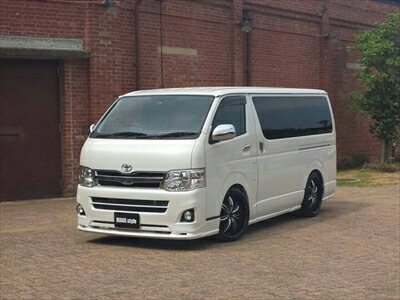 ハイエース200系3型標準ボディUrbanStyleサイドステップロング5ドア用素地塗装取付込