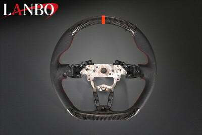 ロードスター ND5RC/ND5RE LANBO プレミアムスポーツ ステアリング ウェットカーボン×リアルパンチングレザー