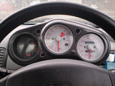 ホンダビート　カーボン（綾織）　メーターカバー ホンダビート カーボン(綾織)メーターカバー＋RX−8メーターカバー