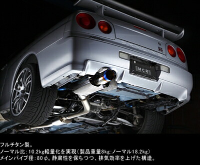 スカイラインGT-R R34 クリムゾンエキゾーストマフラーファーストクラス 取付込