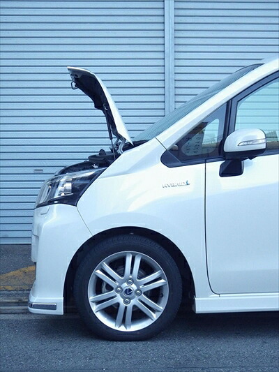 ムーブ カスタム LA100S ボンネットダンパー 助手席側 シングルダンパー仕様 シルバーカーボン ※車検証必要