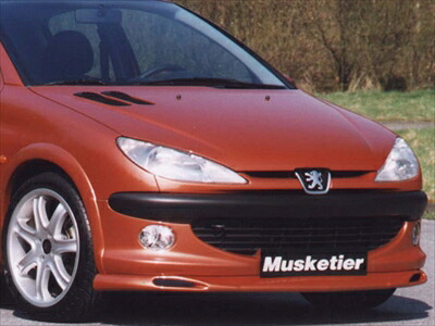 PEUGEOT 206 フロントスポイラー LARGE 素地 塗装済み