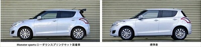スイフト ZC72S ローダウンスプリングセット FF車用