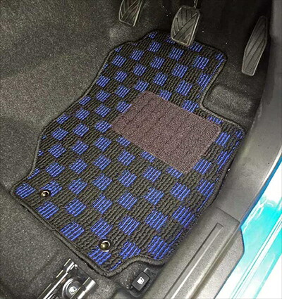 JB74W ジムニーシエラ チェック フロアマット MT用 シルバー/ブラック