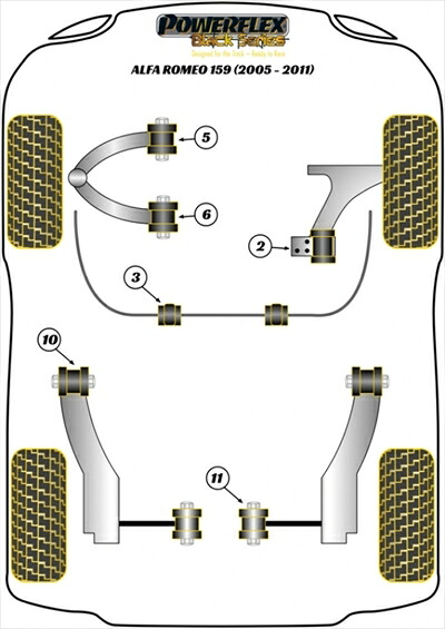 ALFA 159 2005～2011 フロント アッパーアーム リアブッシュ (6)