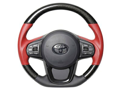 DB型 GR スープラ プレミアムシリーズ ステアリング ブラックカーボン&レッドレザー(シルバーユーロステッチ)｜Autostyle 43,078円