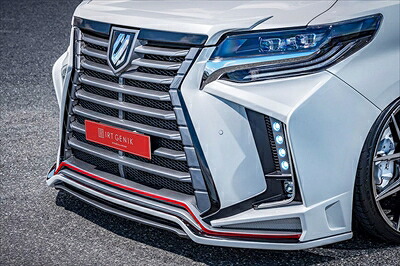アルファード 30系 後期 IRT GENIK フロントバンパースポイラー LED Ver フロントカメラ非装着車