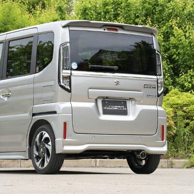 MK54S スペーシア カスタム ハイブリッド 2WD ターボ マフラーカッター MARVELOUS T1 チタニウムブルー テール