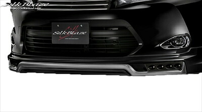 ハリアー 60系 前期 フロントスポイラー LEDデイライト付属 塗分け塗装済 ブラック (202)ｘシルバー (1F7) 塗装取付込