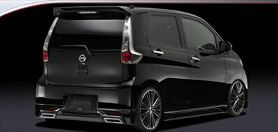 デイズ ハイウェイスター B21W REAR SPOILER WITH TAIL FINISHER 塗装済 ホワイトパール (SLN) モール グレー
