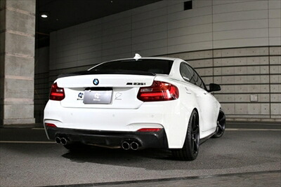 BMW 2Series F22 M-Sport (M235i) リアディフューザー カーボン製 デュアル4テール 取付込