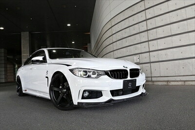 BMW 4Series F36 グランクーペ M-SPORT用 フロントリップスポイラー カーボン製 アンダーフリッパー (カーボン製) 無し 取付込