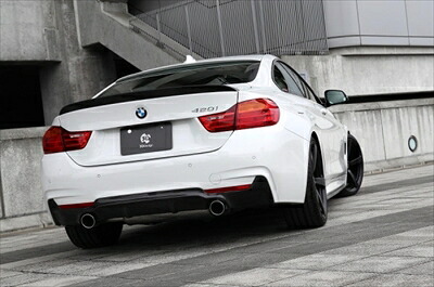 BMW 4Series F36 グランクーペ M-SPORT用 リアディフューザー カーボン製 435i用 デュアル2テール 取付込