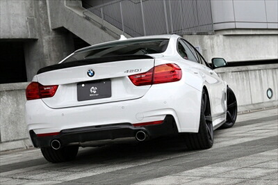 BMW 4 Series F32 リアディフューザー M-SPORT 435i (デュアル2テール) クリア塗装済み