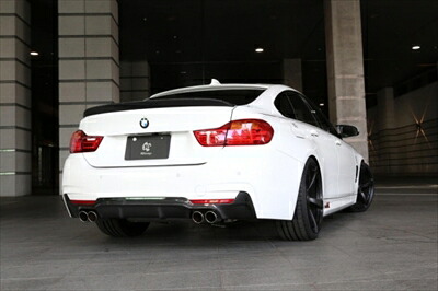BMW 4Series F36 グランクーペ M-SPORT用 リアディフューザー カーボン製 420i/428i用 デュアル4テール ※ 3D デザイン社 4テールマフラー クリア塗装済み 94,876円