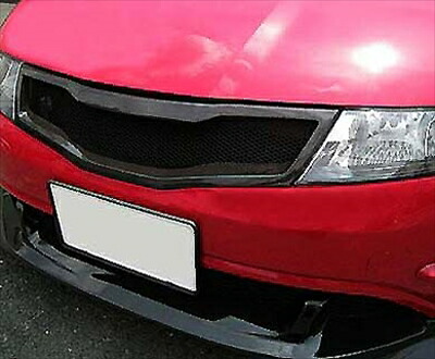 【納期2-3ヵ月】シビック FN2 TYPE-R EURO フロントグリル 平織りカーボン UV カットクリアー塗装済